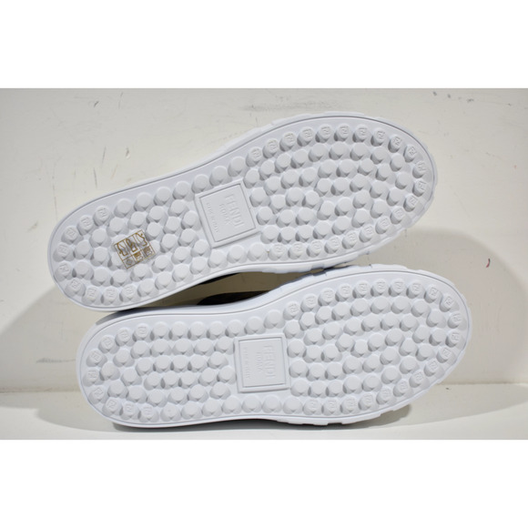 Fendi Force Brown FF Canvas White Platform FF Logo Low Top Trainer Sneaker 37 - Picture 12 of 12